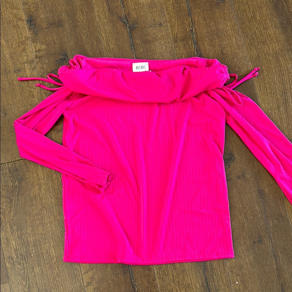 Bibi Hot Pink Off-Shoulder Top